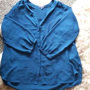 NYDJ blue blouse top